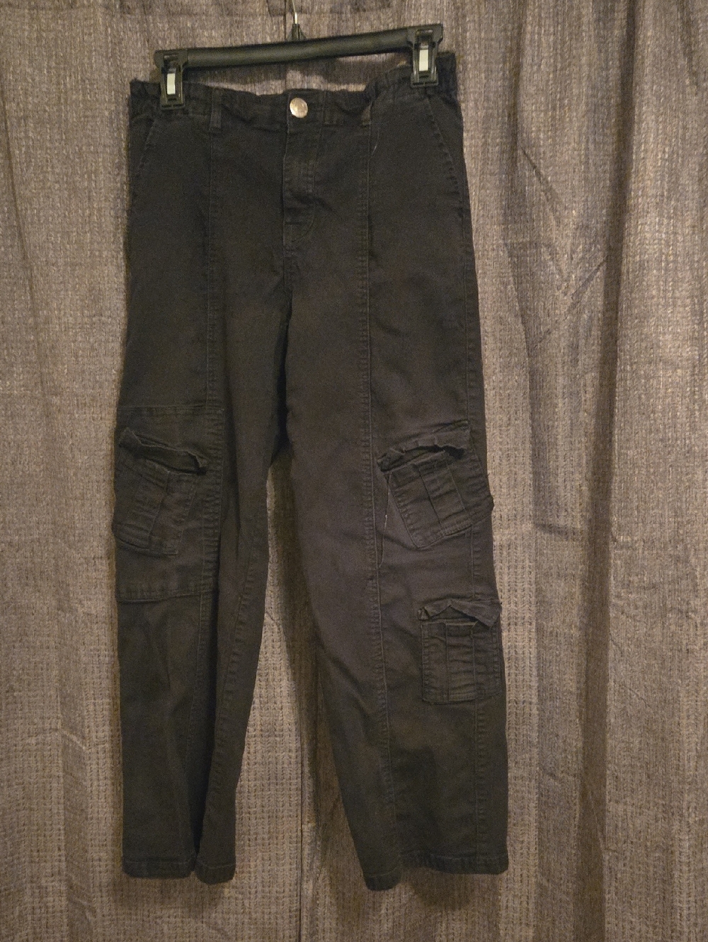 Womens Black Cargo Pants - Casual Pocket Utility Trousers